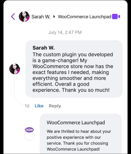 Client review screenshot