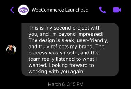 Client review screenshot